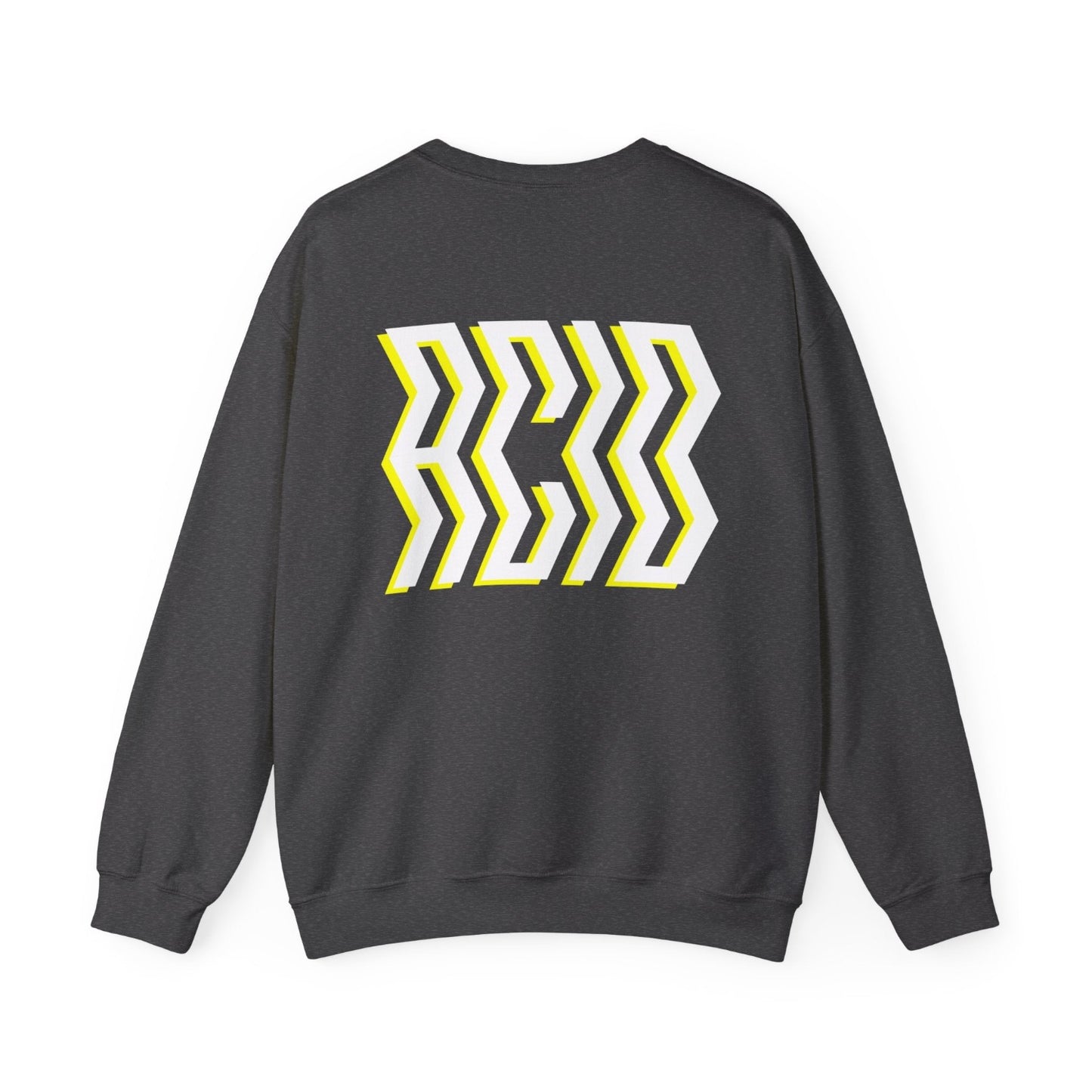 Acid sweatshirt grey with large ACID back print, inspired by 90's club fashion