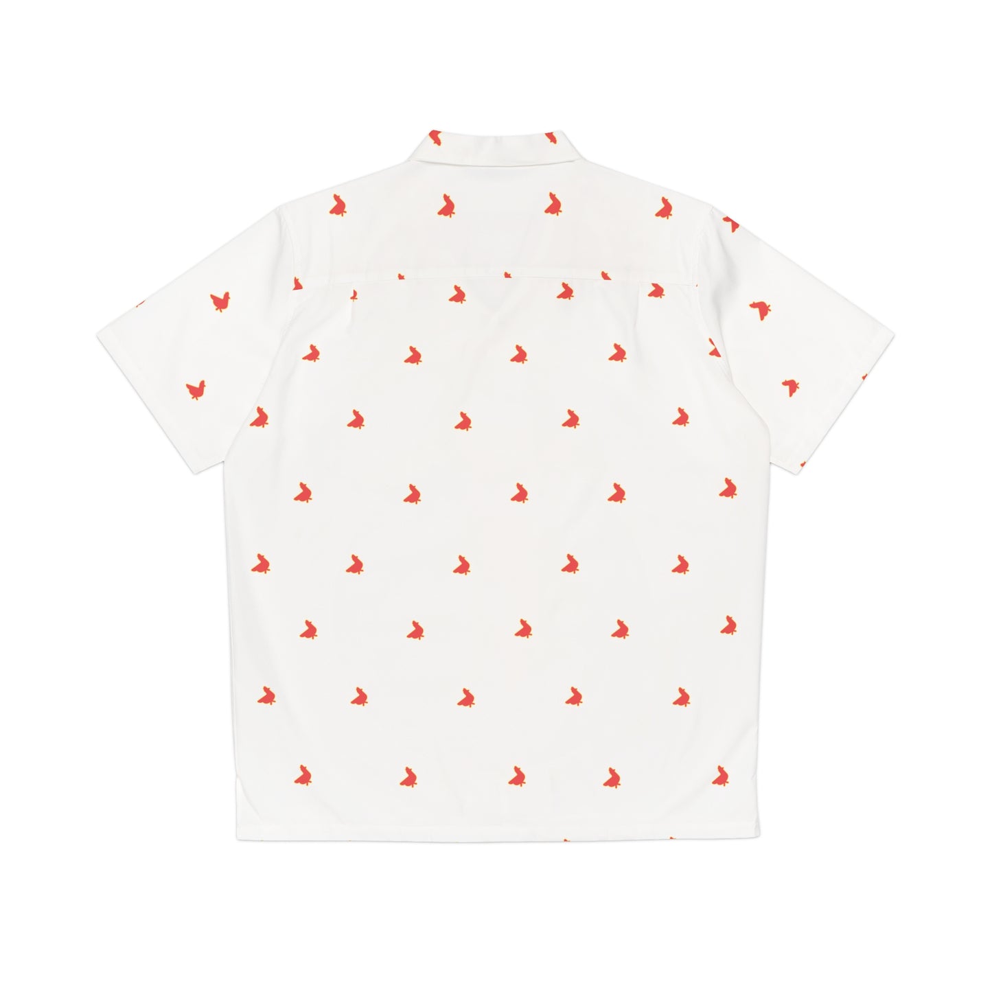 Polka Coq Hawaiian shirt white