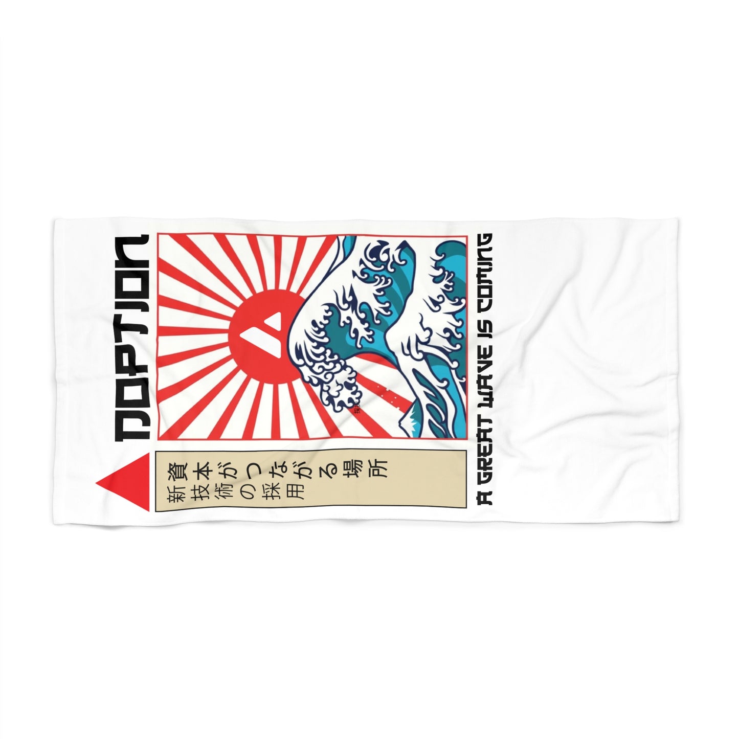 Avalanche Adoption Japan Beach Towel