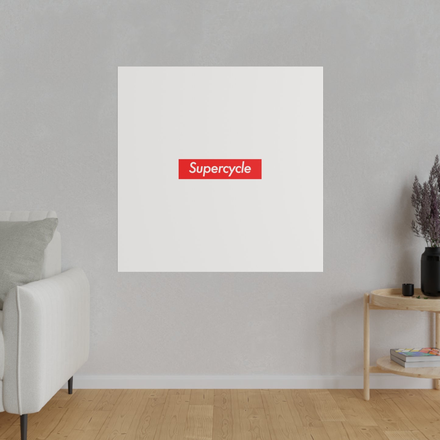 Supercycle Crypto Canvas Print White