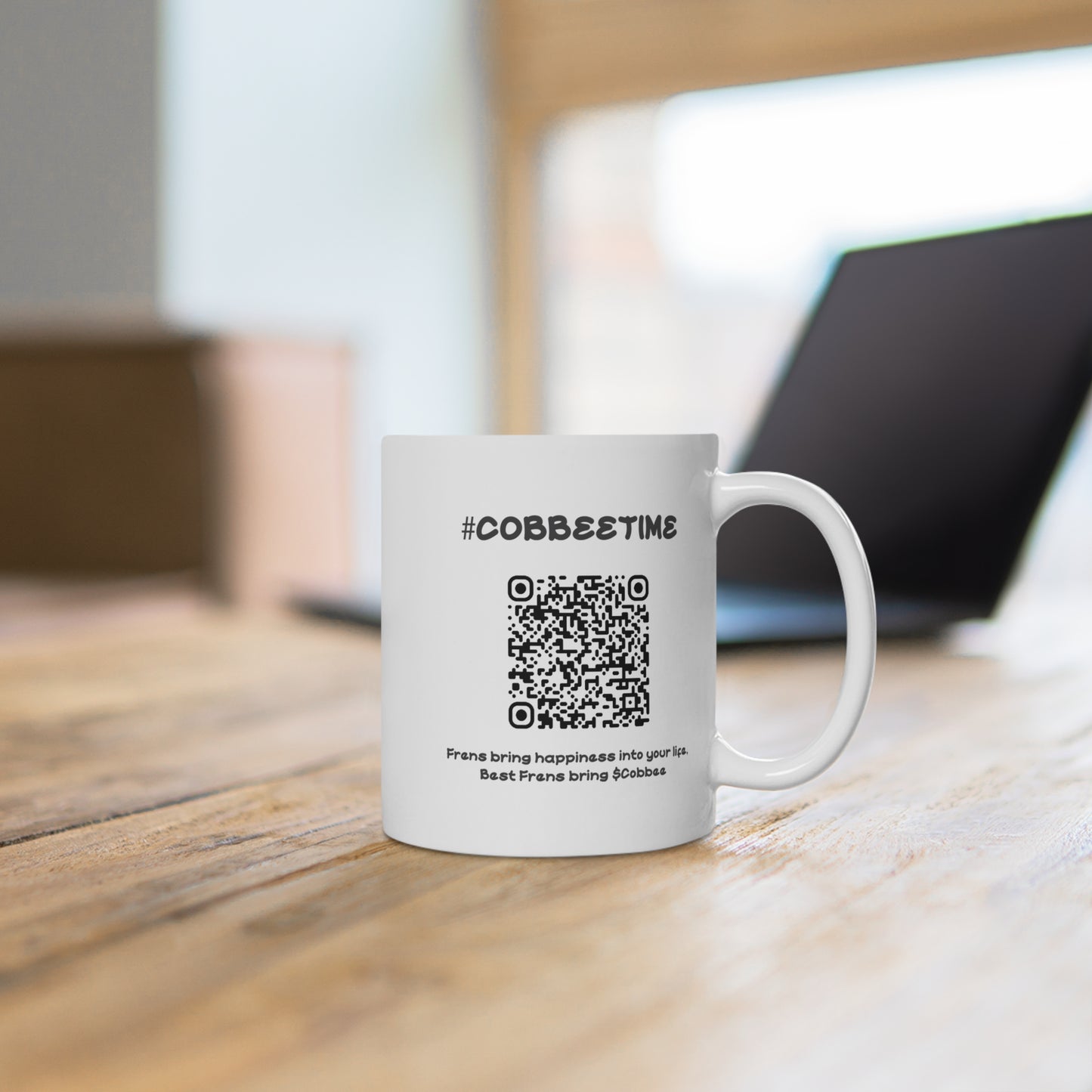 $COBBEE IRL Crypto Coffee Mug White