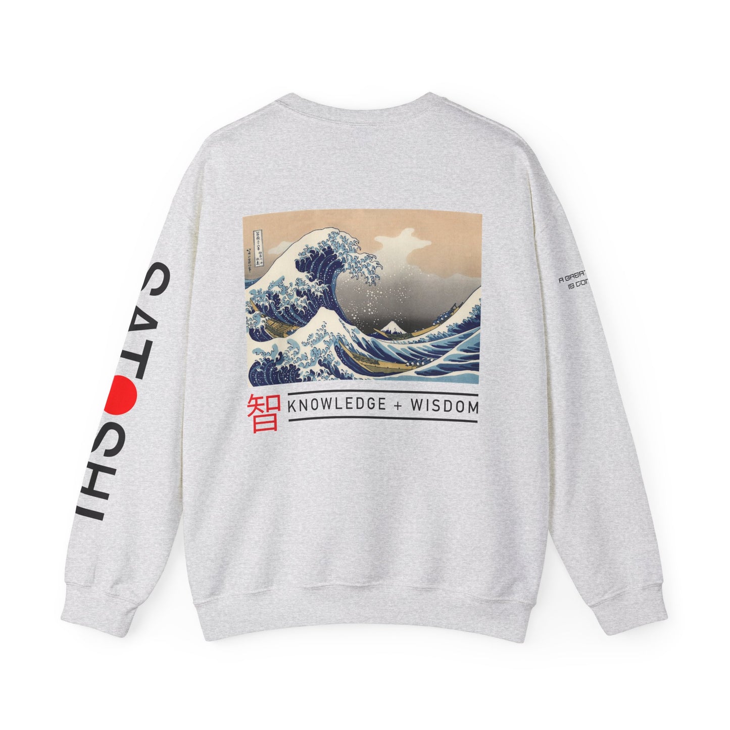 Bitcoin Sweatshirt – Japanese Wave-Inspired Satoshi Nakamoto Crypto Streetwear