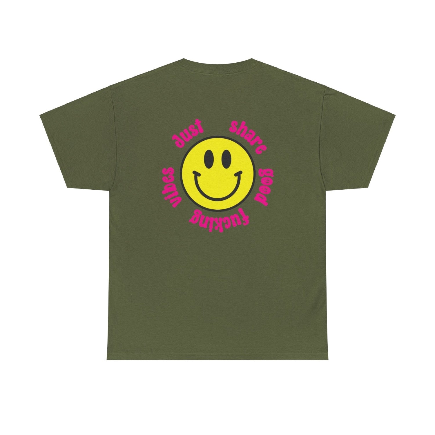 Share good vibes t shirt green