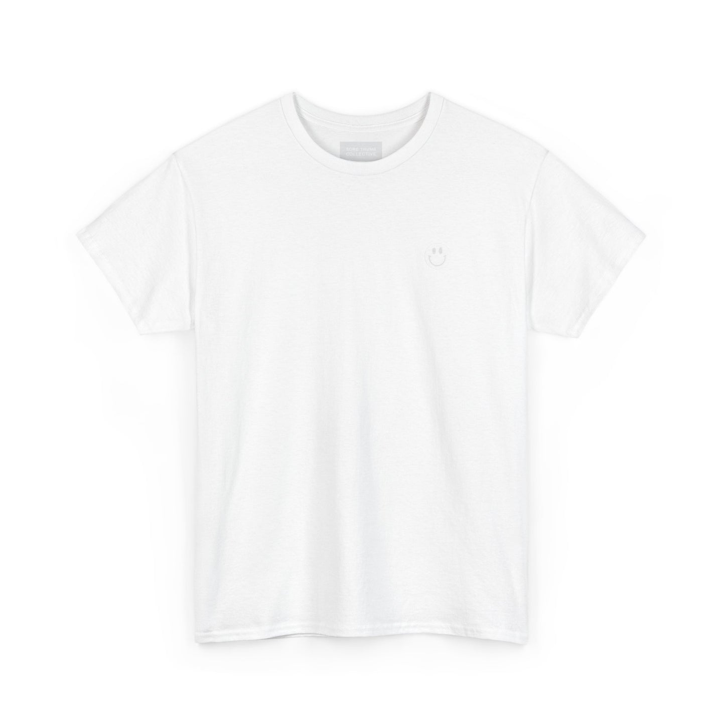 White t-shirt on a white background
