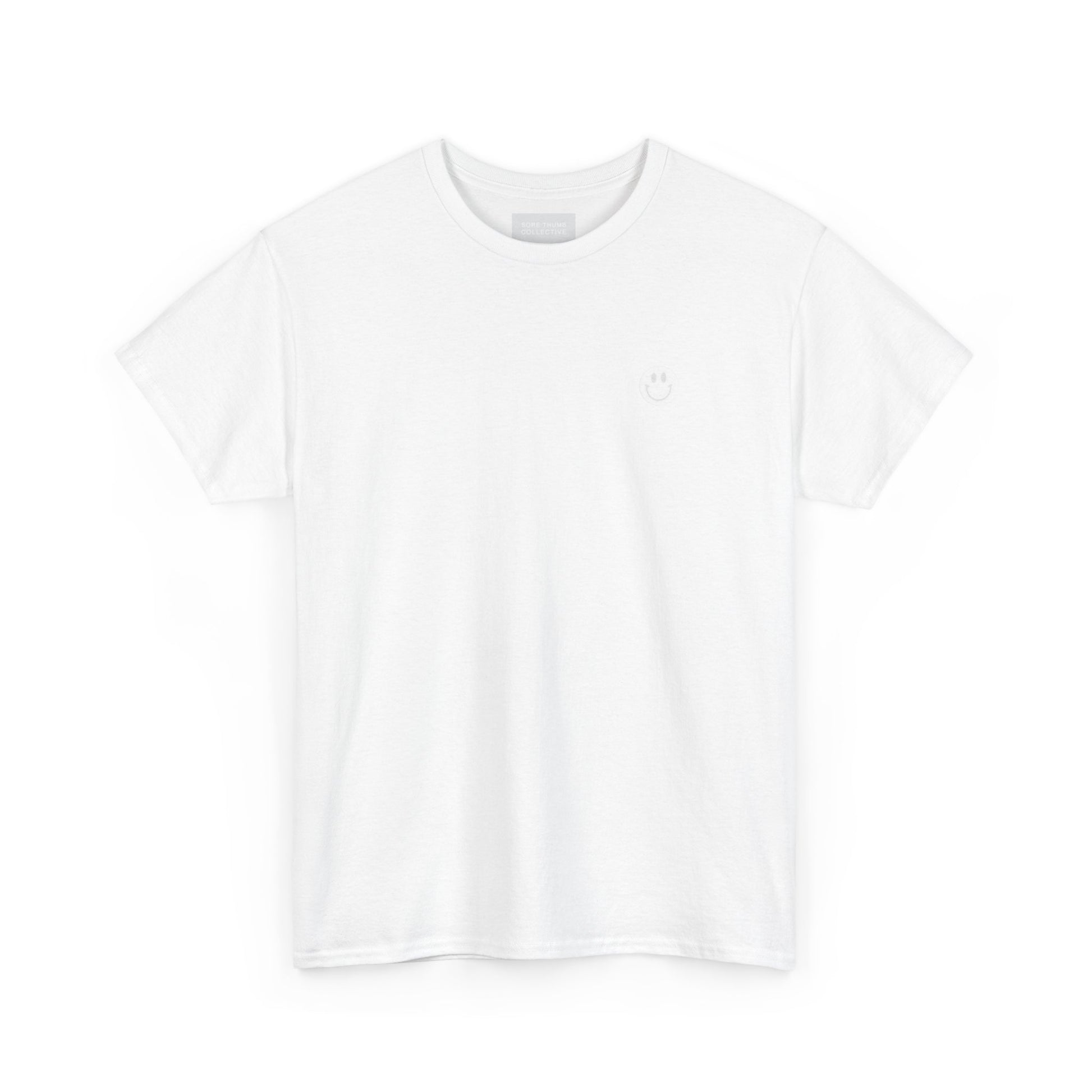 White t-shirt on a white background