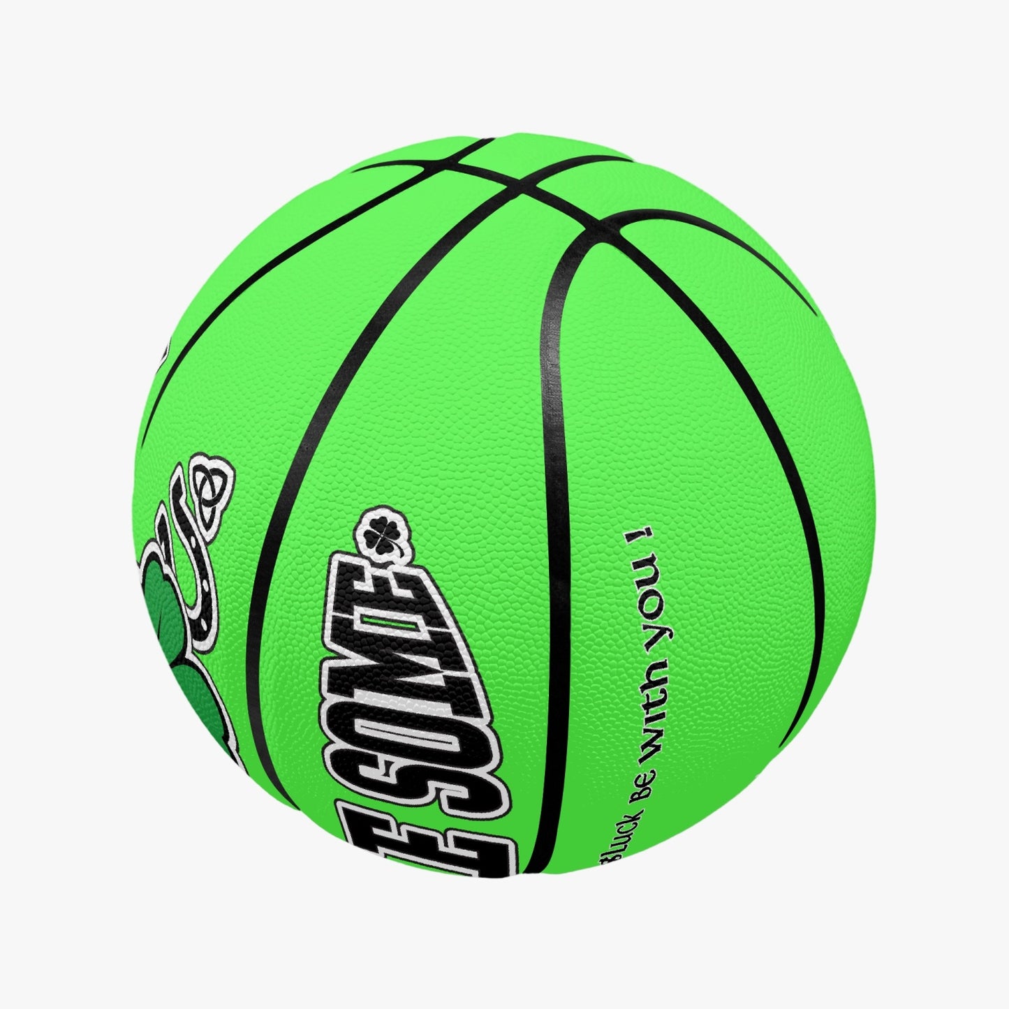 Make Some $Luck Basketball Neon Green