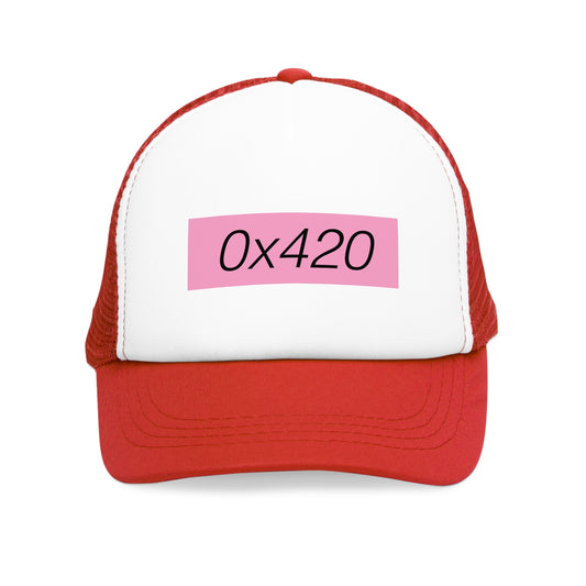 0x420 Mesh Tucker cap Cap pink logo