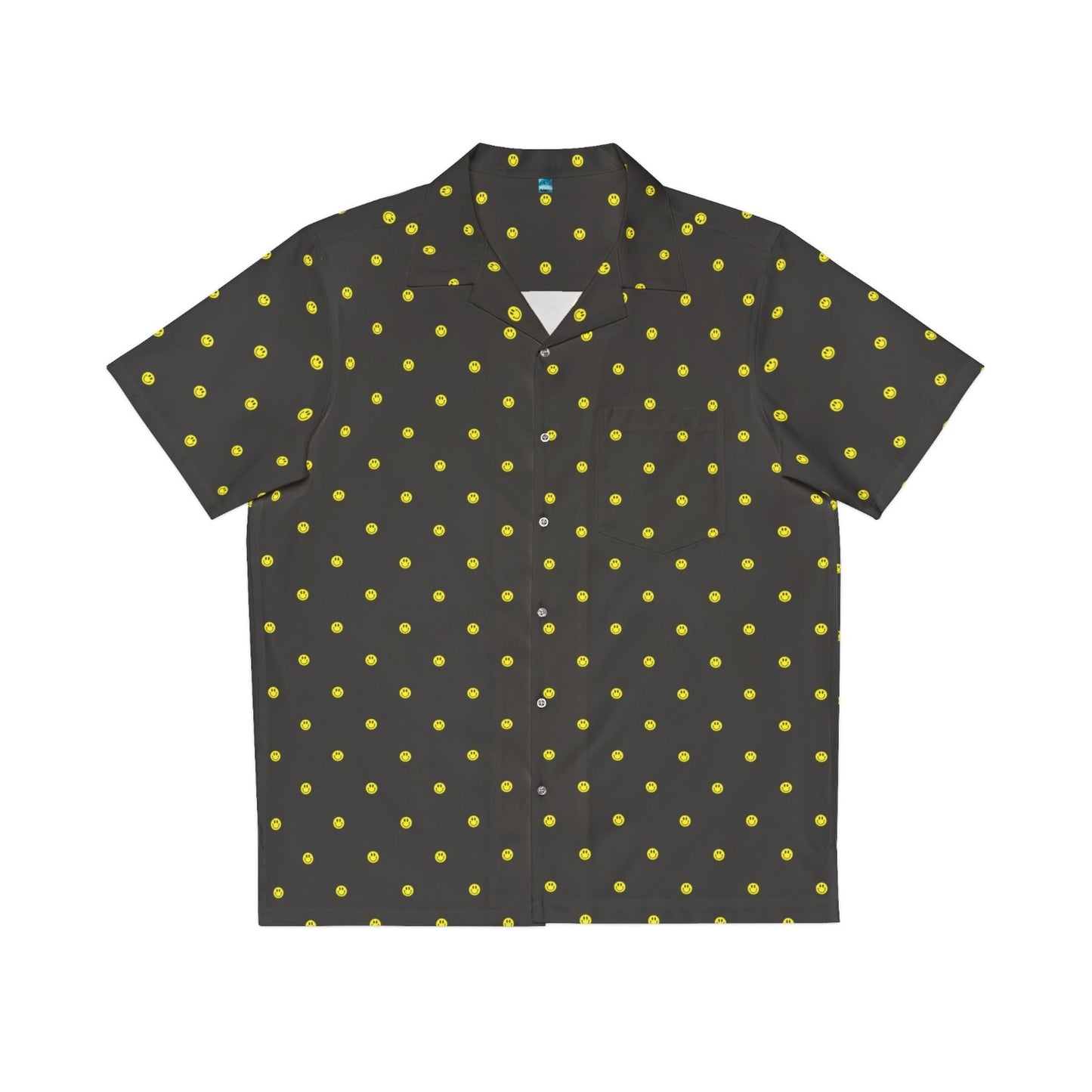 smiley face shirt black