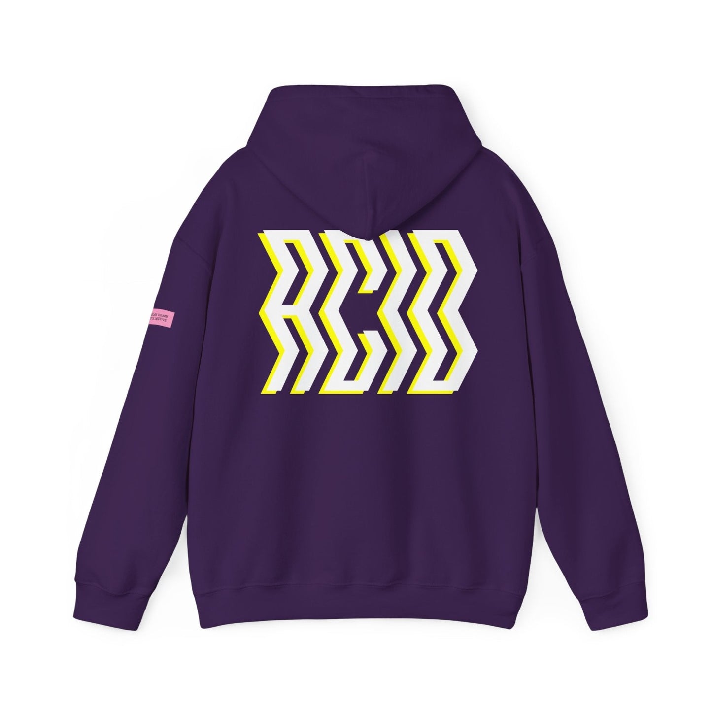 House music hoodie acid print purple