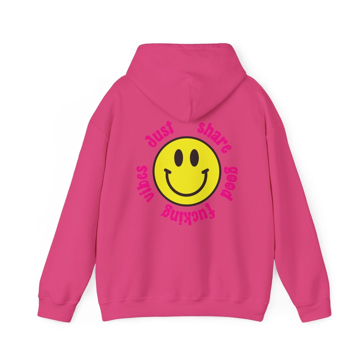 good vibes pink hoodie