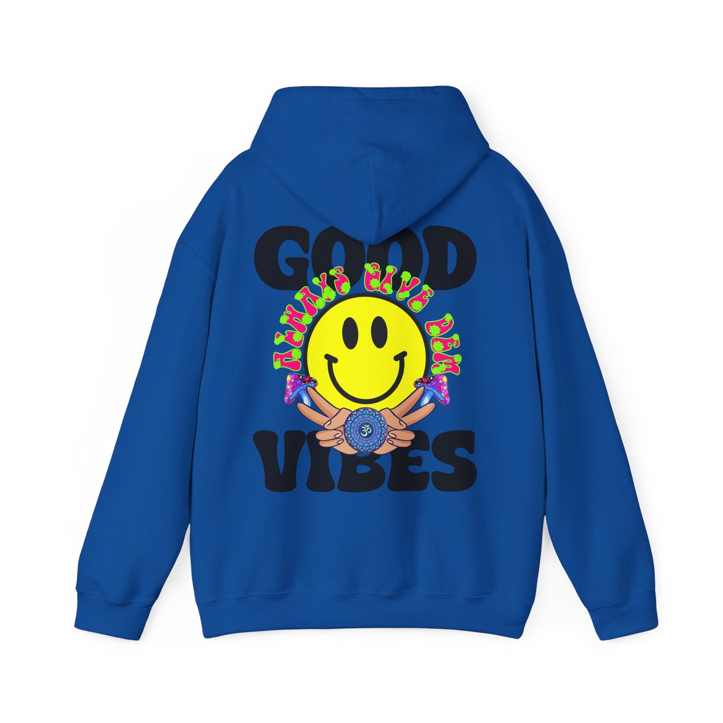 Good Vibes Hoodie | Bold Graphics, Positive Energy, & Spiritual Crypto Merch in Brights & Classics