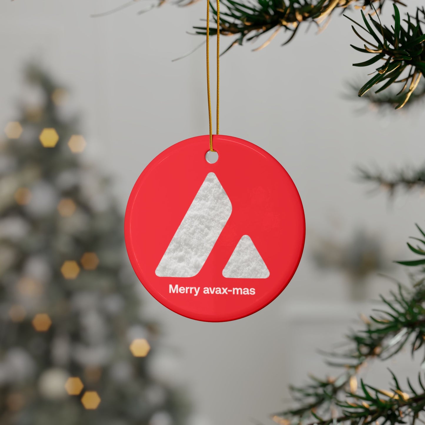 Merry Avax-mas Christmas Decoration Snow