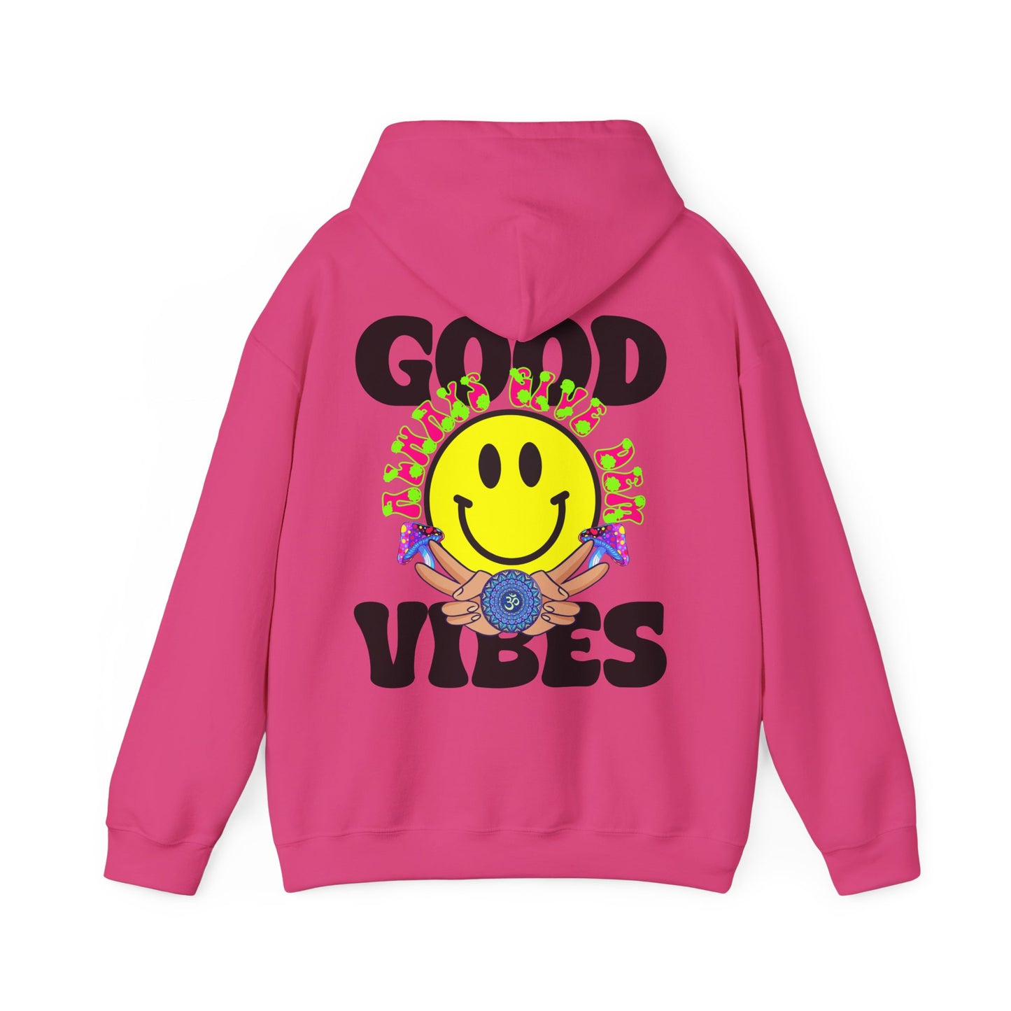 Good Vibes Hoodie | Bold Graphics, Positive Energy, & Spiritual Crypto Merch in Brights & Classics