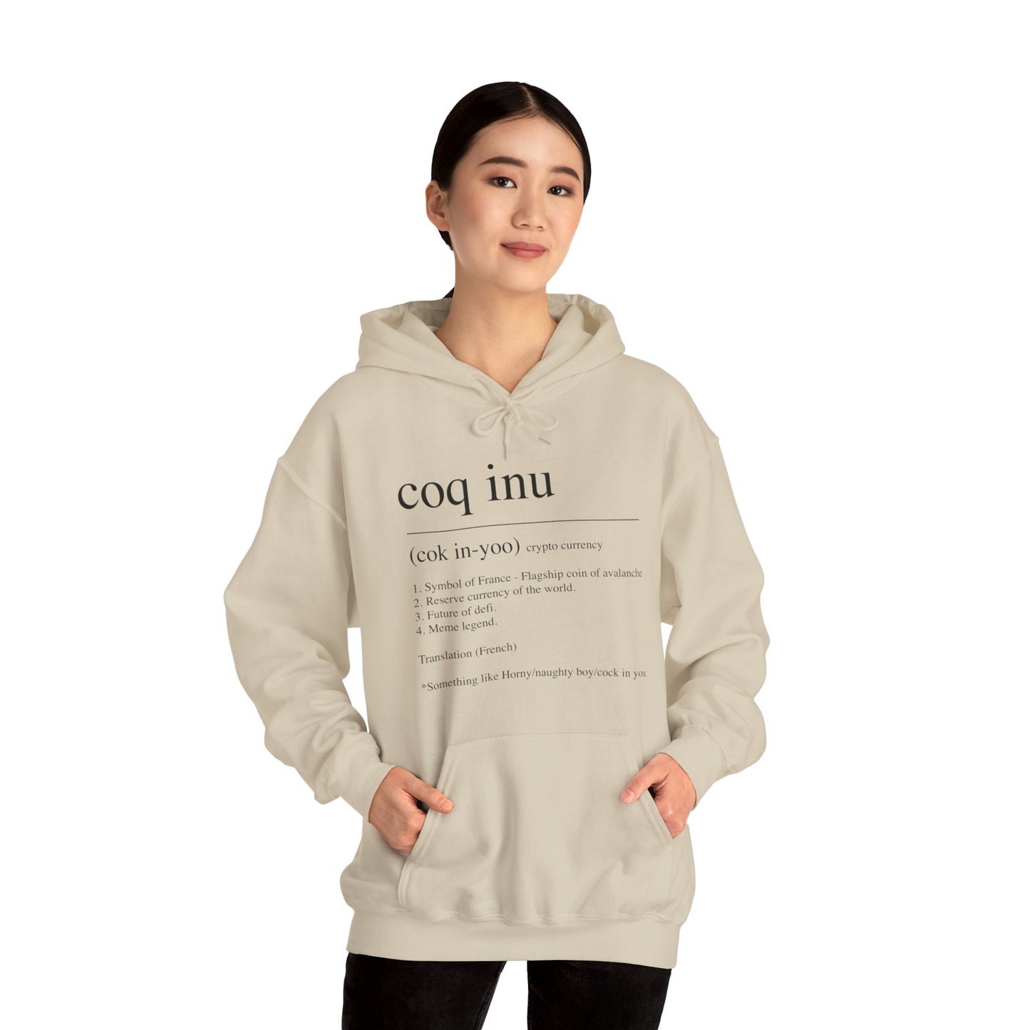 COQ Inu Dictionary definition hooded top