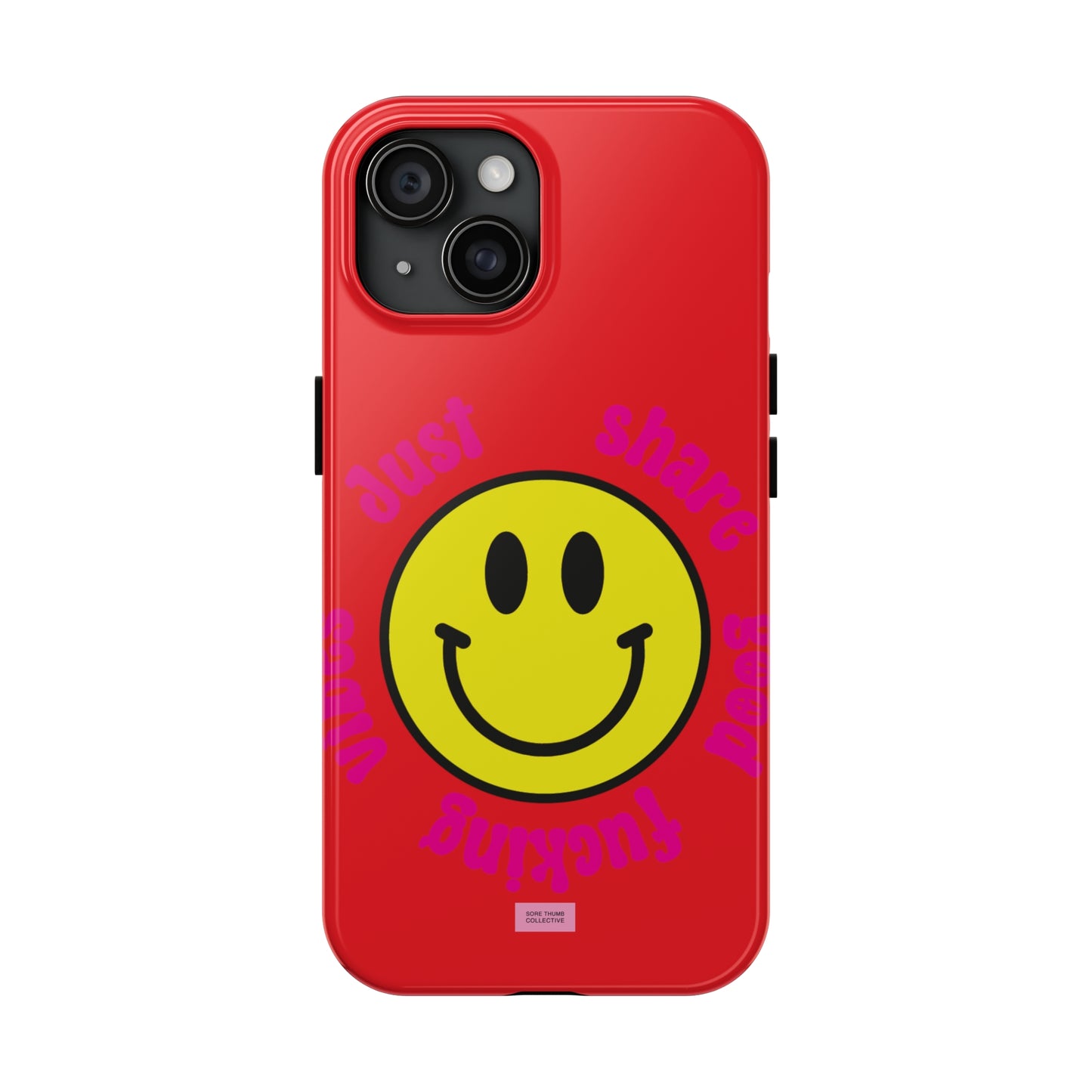 Just Share Good Vibes Smiley Face iPhone Case