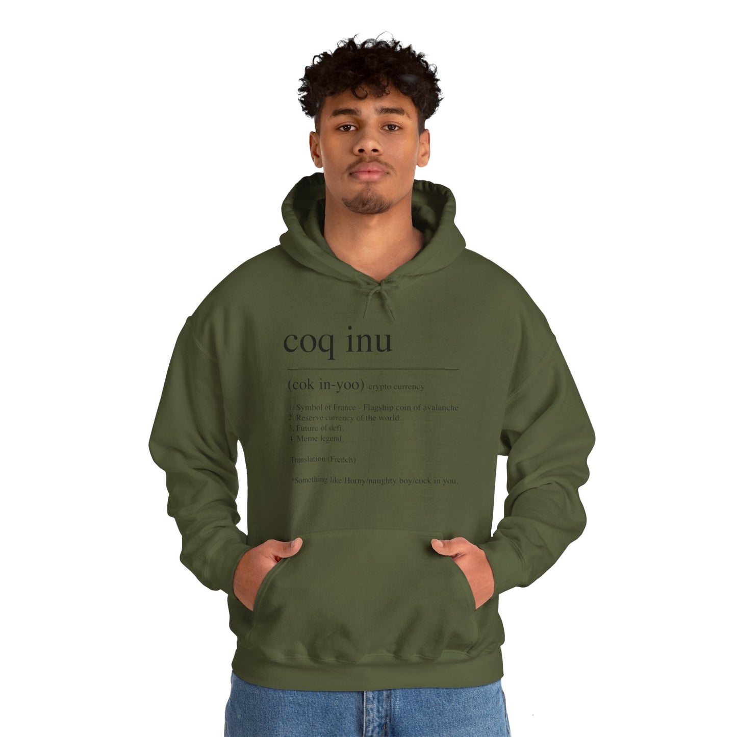 COQ Inu Dictionary definition hooded top