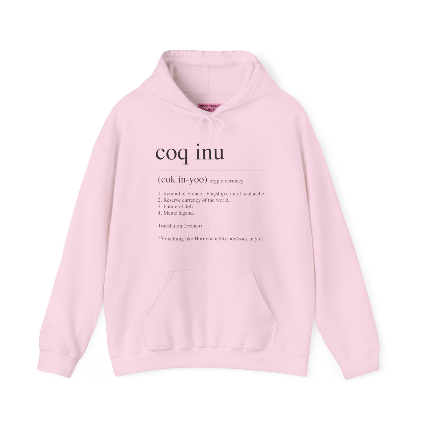 COQ Inu Dictionary definition hooded top