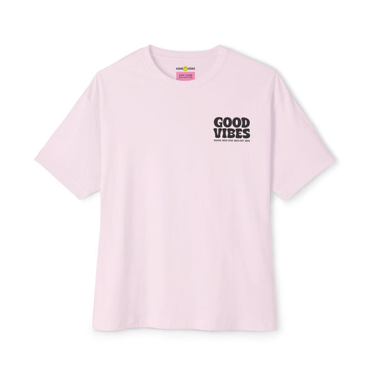 Unisex Oversized Good Vibes T-Shirt | Boxy Fit, Pastel & Neutral Shades, Spiritual Crypto Merch