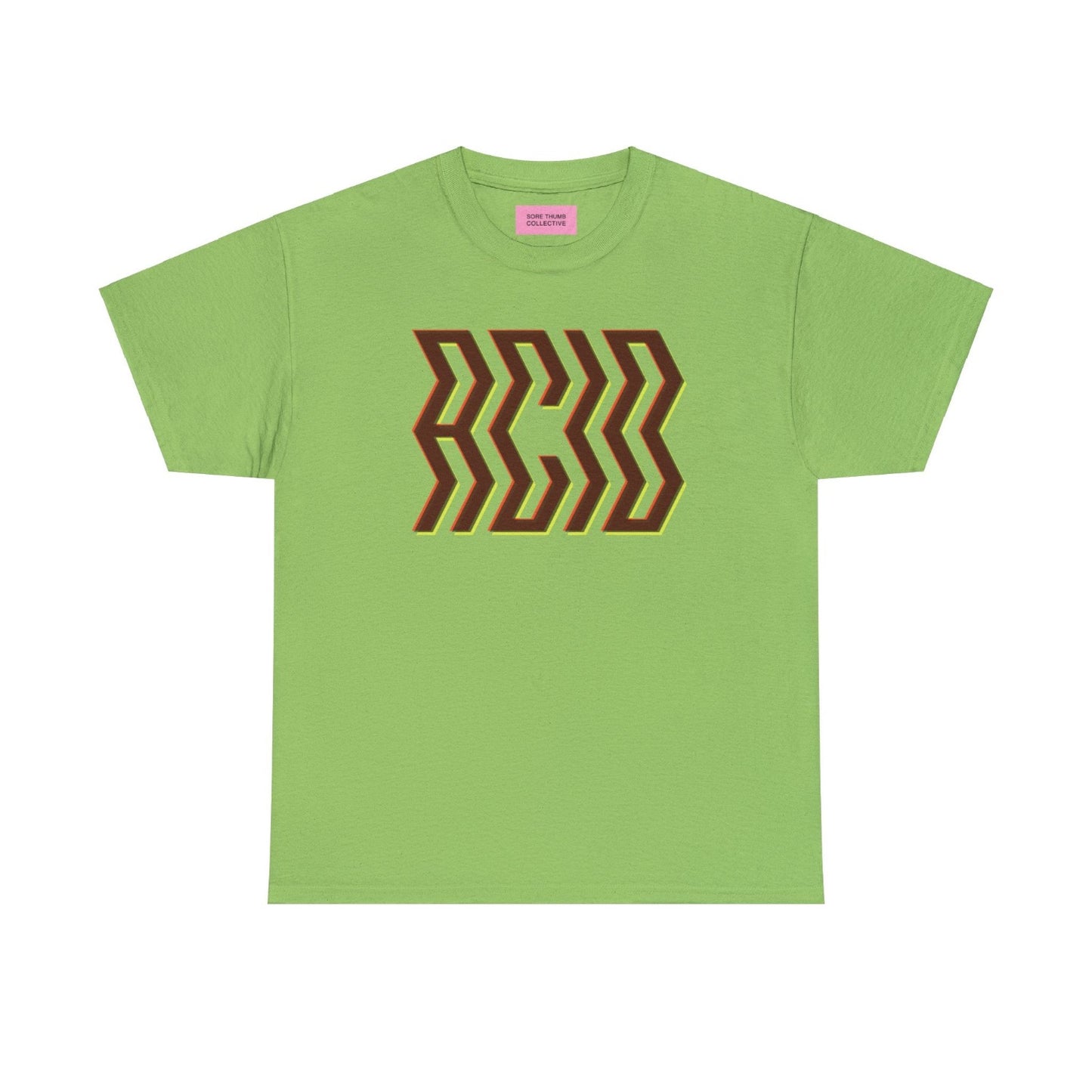 bright green , trippy acd house t shirt