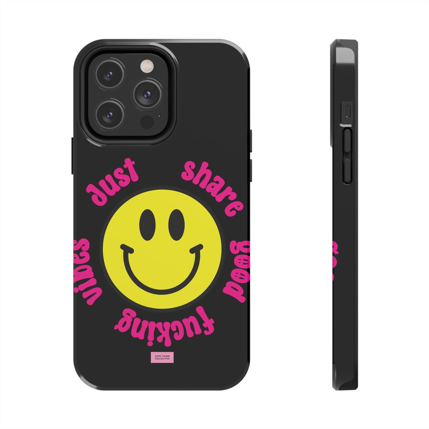 Good Vibes Smiley Face iPhone Case