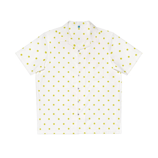 smiley face shirt white