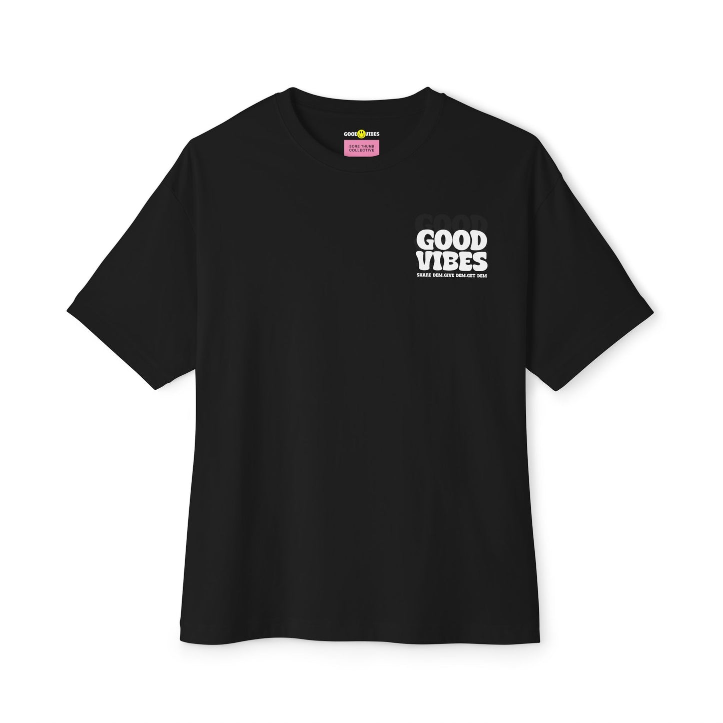 Unisex Oversized Good Vibes T-Shirt | Boxy Fit, Pastel & Neutral Shades, Spiritual Crypto Merch