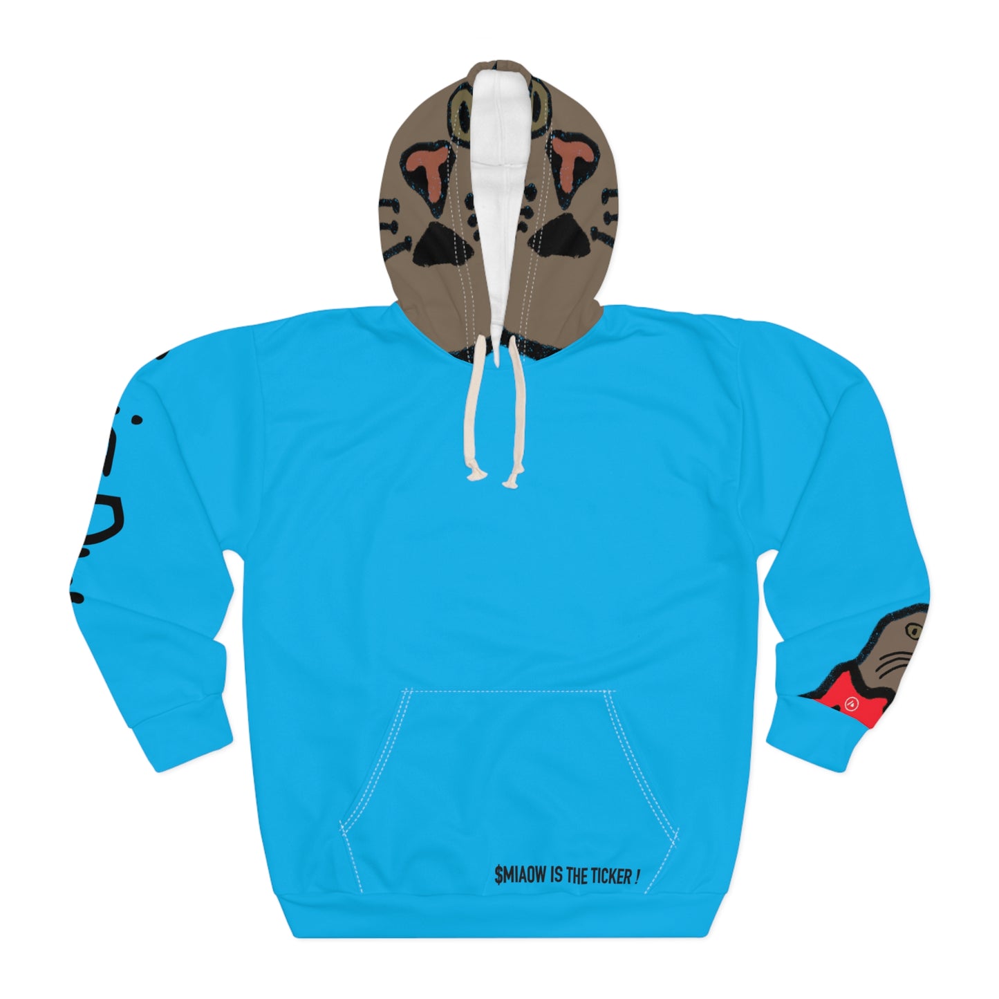 $ MIAOW hoodie with hood print - Blue