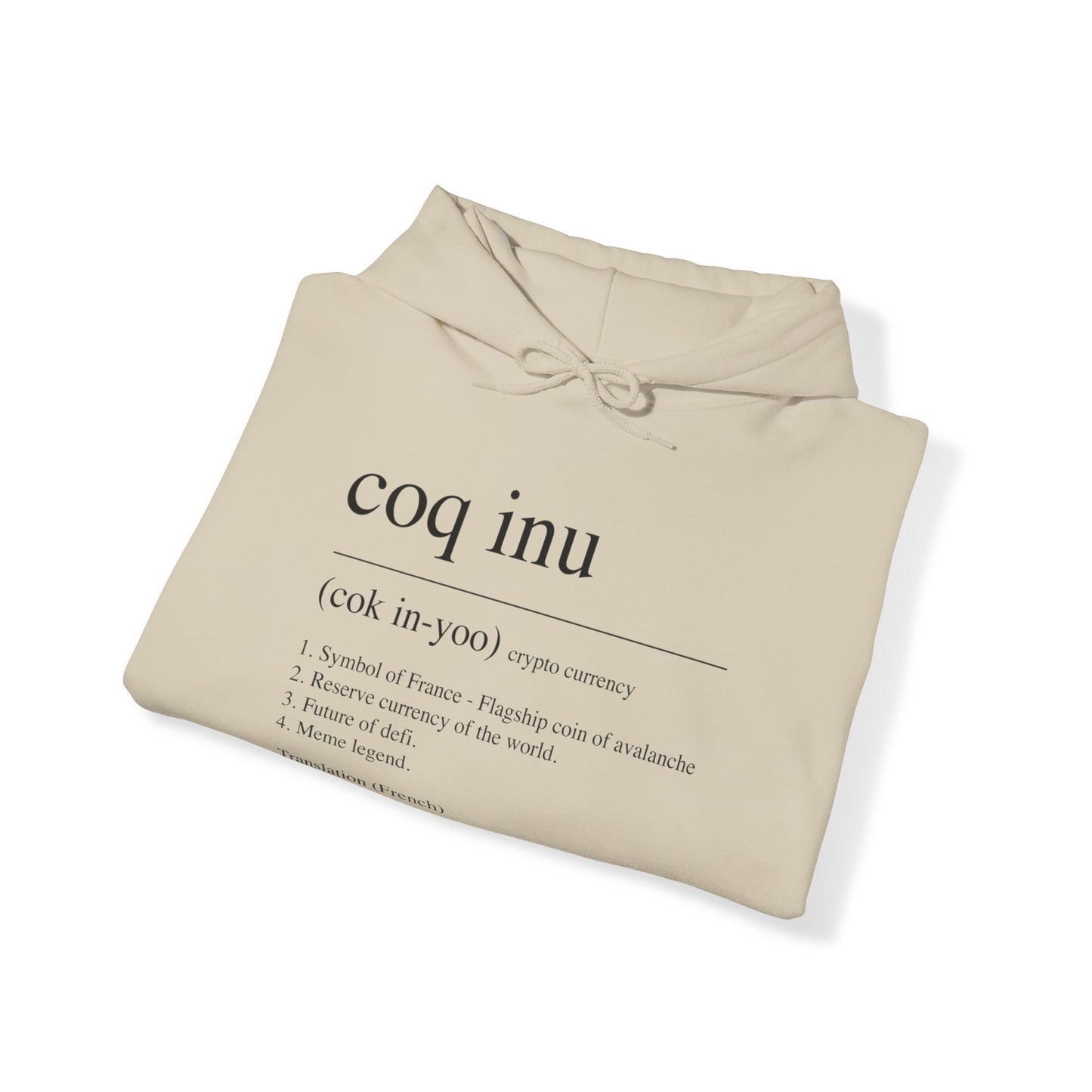 COQ Inu Dictionary definition hooded top