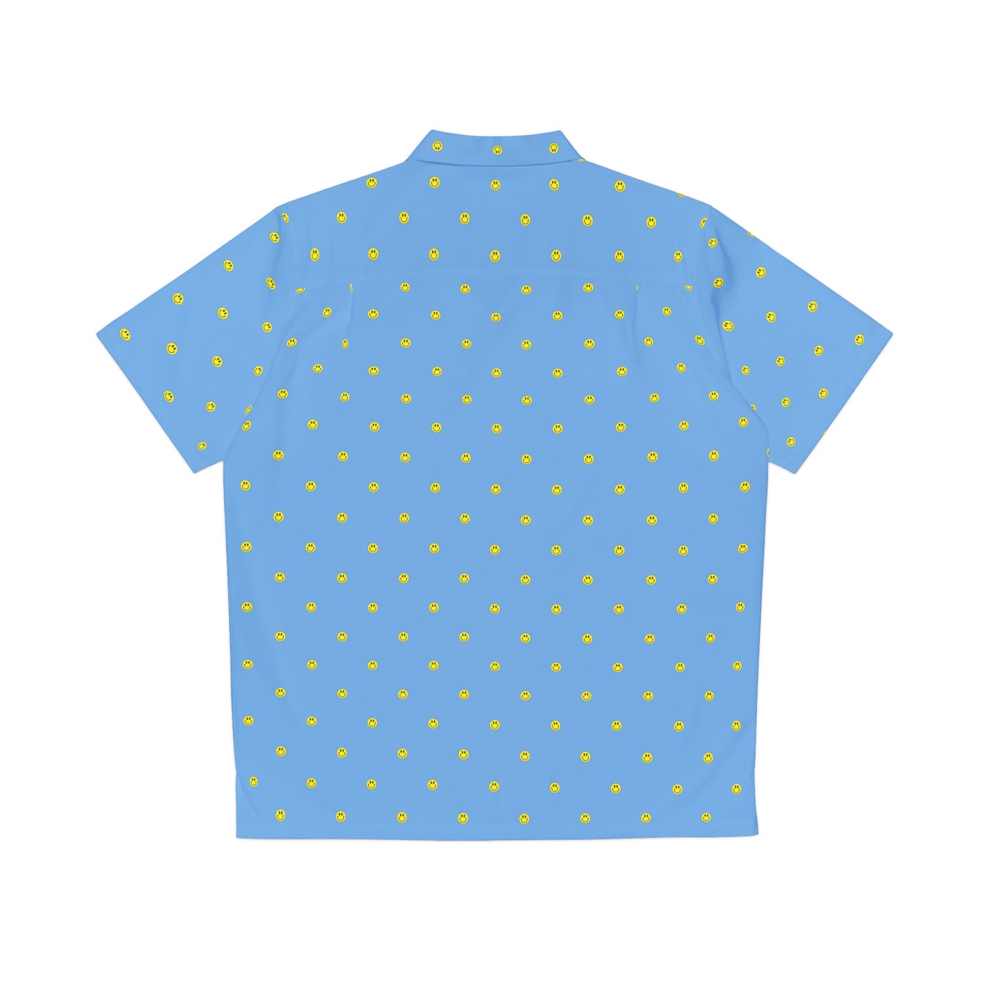 Smiley face shirt blue