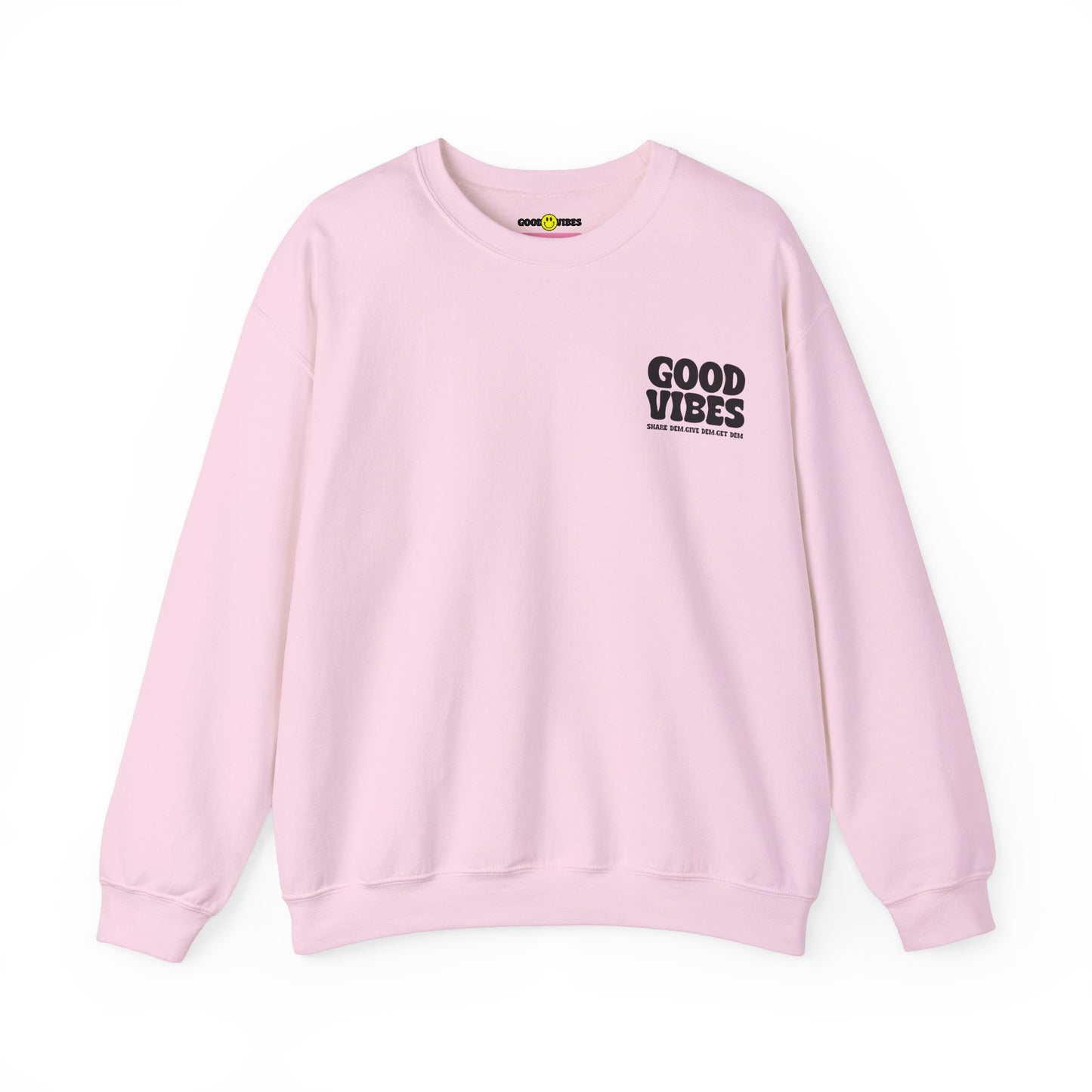 Good Vibes Sweatshirt | Bold Graphics, Positive Energy & Spiritual Style in Brights, Pastels, & Classic Colors