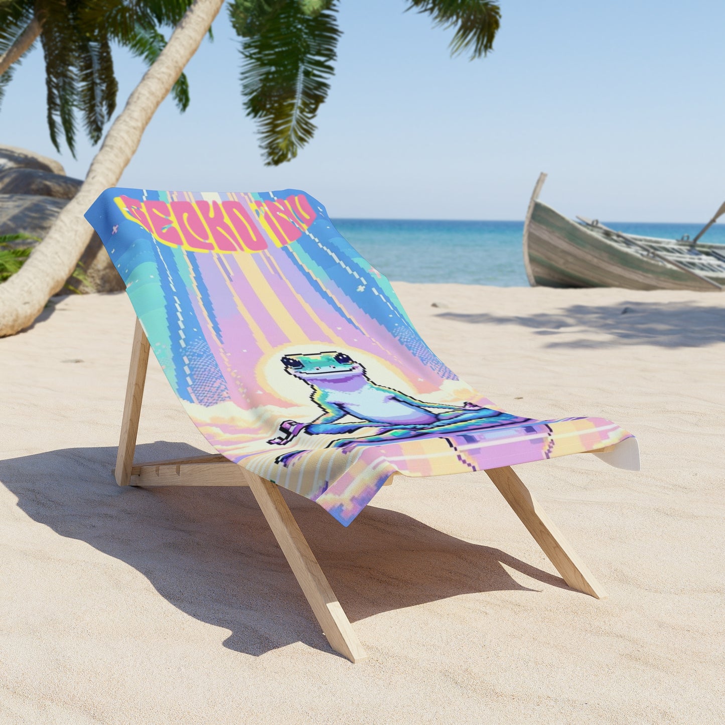 $GEC chilling gecko Beach Towel