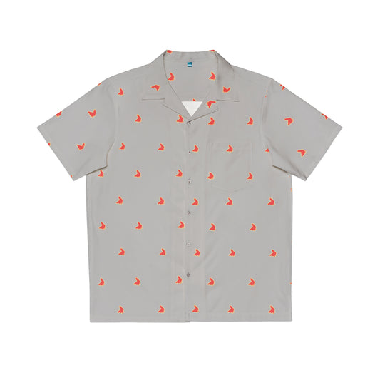 Polka Coq Hawaiian shirt grey