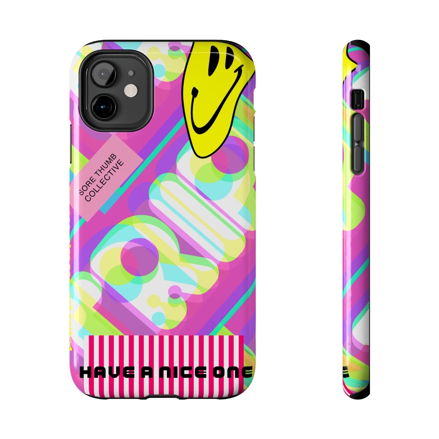 nineties style iPhone case, rave wear style, ravers phone case