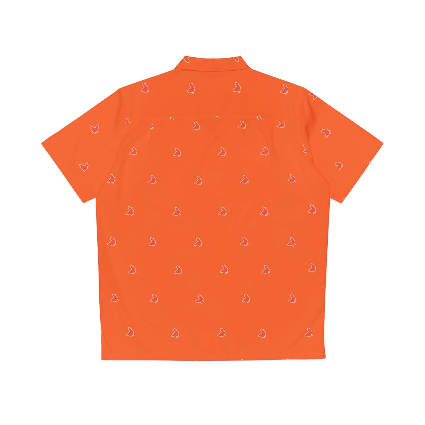 Polka Coq Hawaiian shirt orange