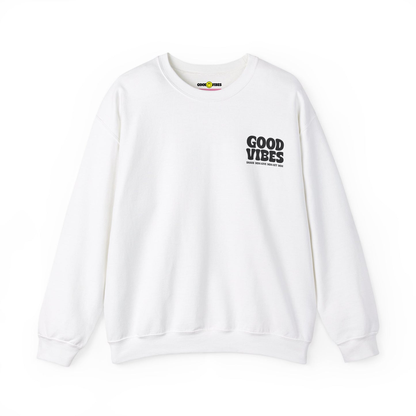 Good Vibes Sweatshirt | Bold Graphics, Positive Energy & Spiritual Style in Brights, Pastels, & Classic Colors