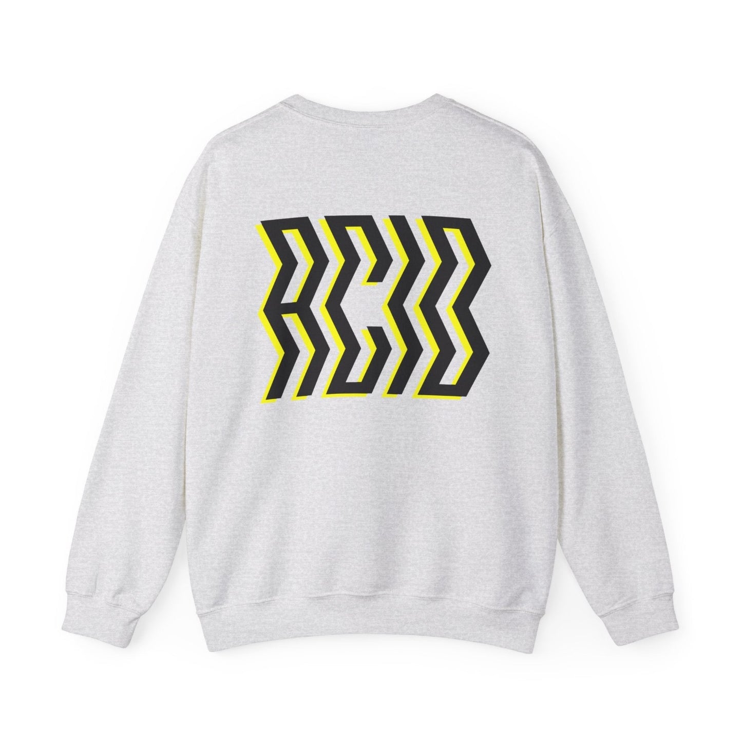 Acid sweatshirt, pale grey with trippy ACID back print