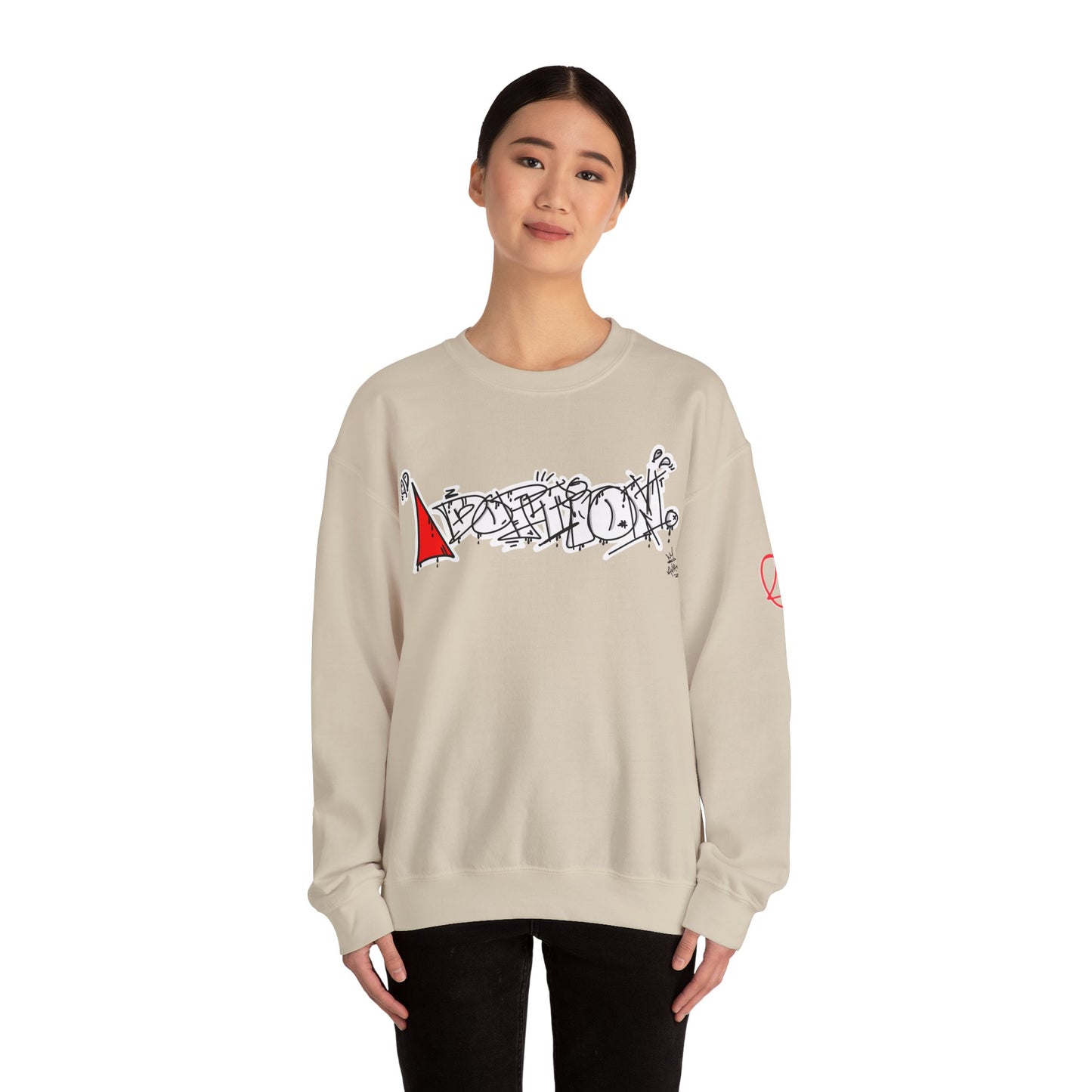 Black Avalanche Adoption Graffiti Sweatshirt
