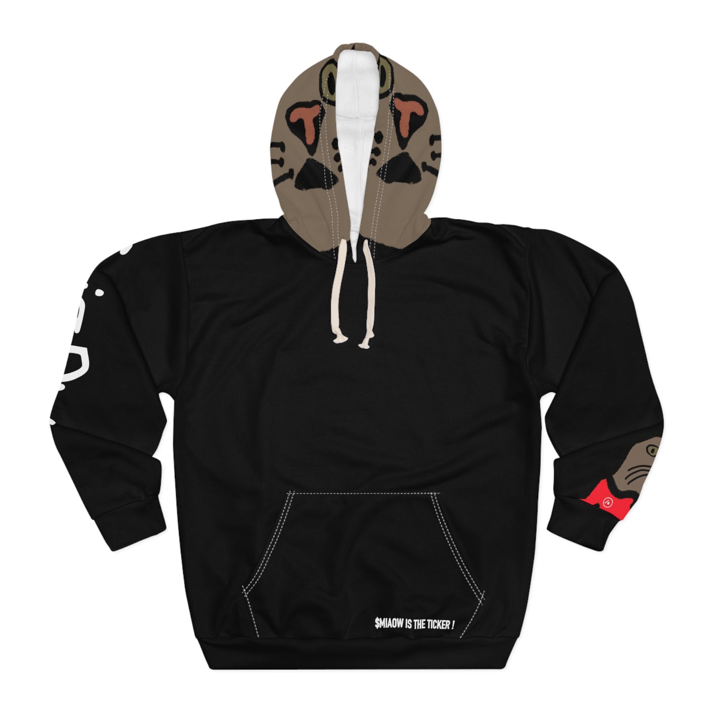 $ MIAOW hoodie with hood print - Black