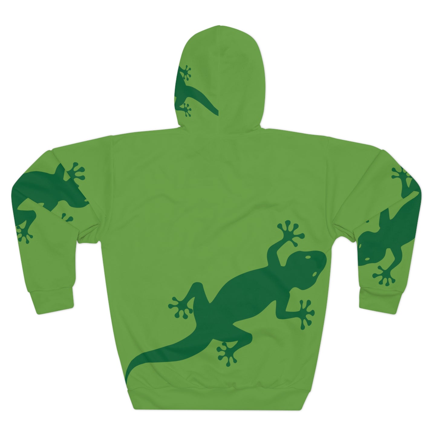 Gecko Inu print hoody light green