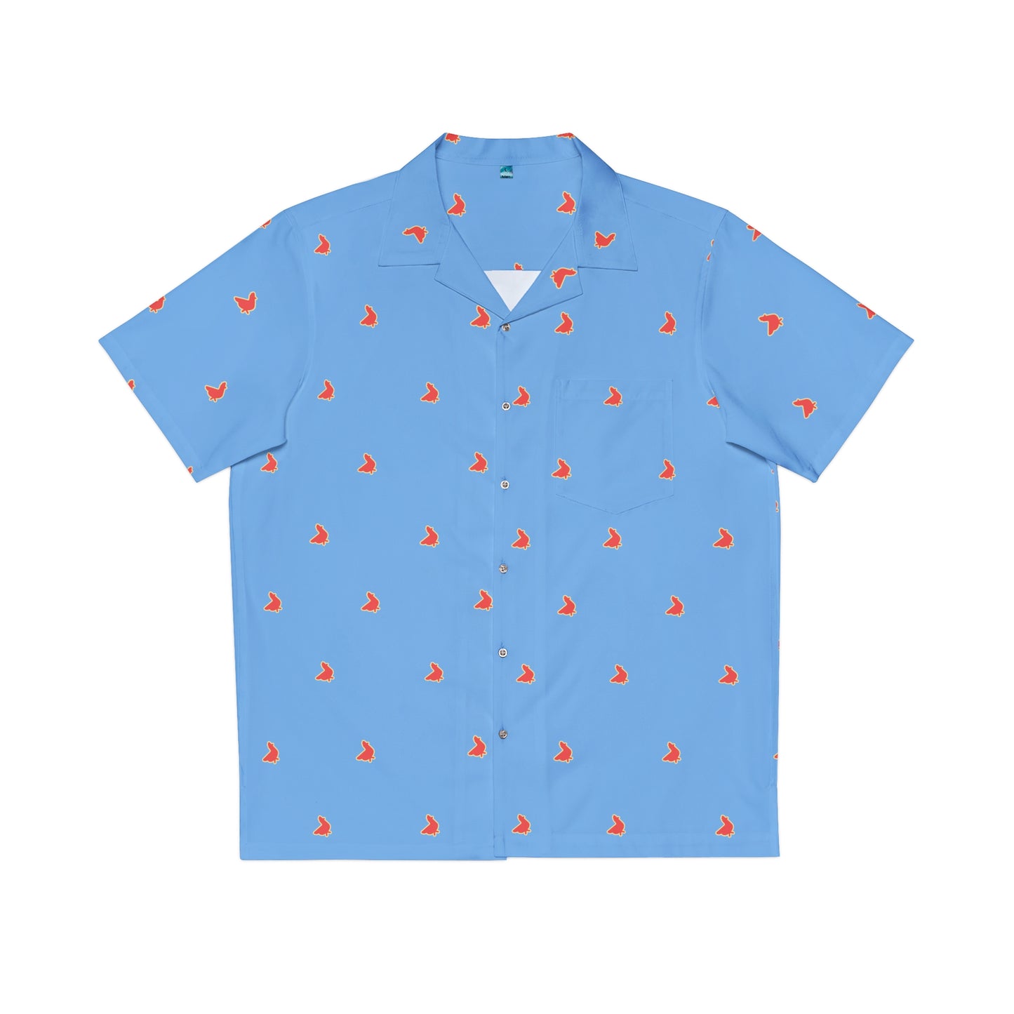 Polka Coq Hawaiian shirt blue