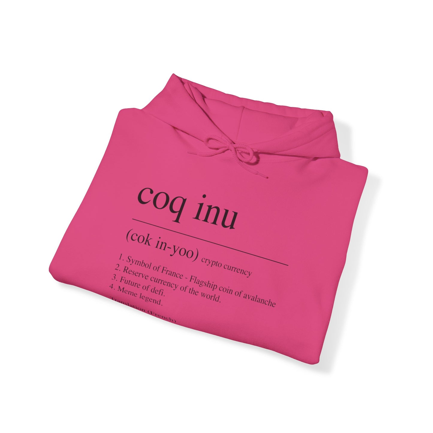 COQ Inu Dictionary definition hooded top