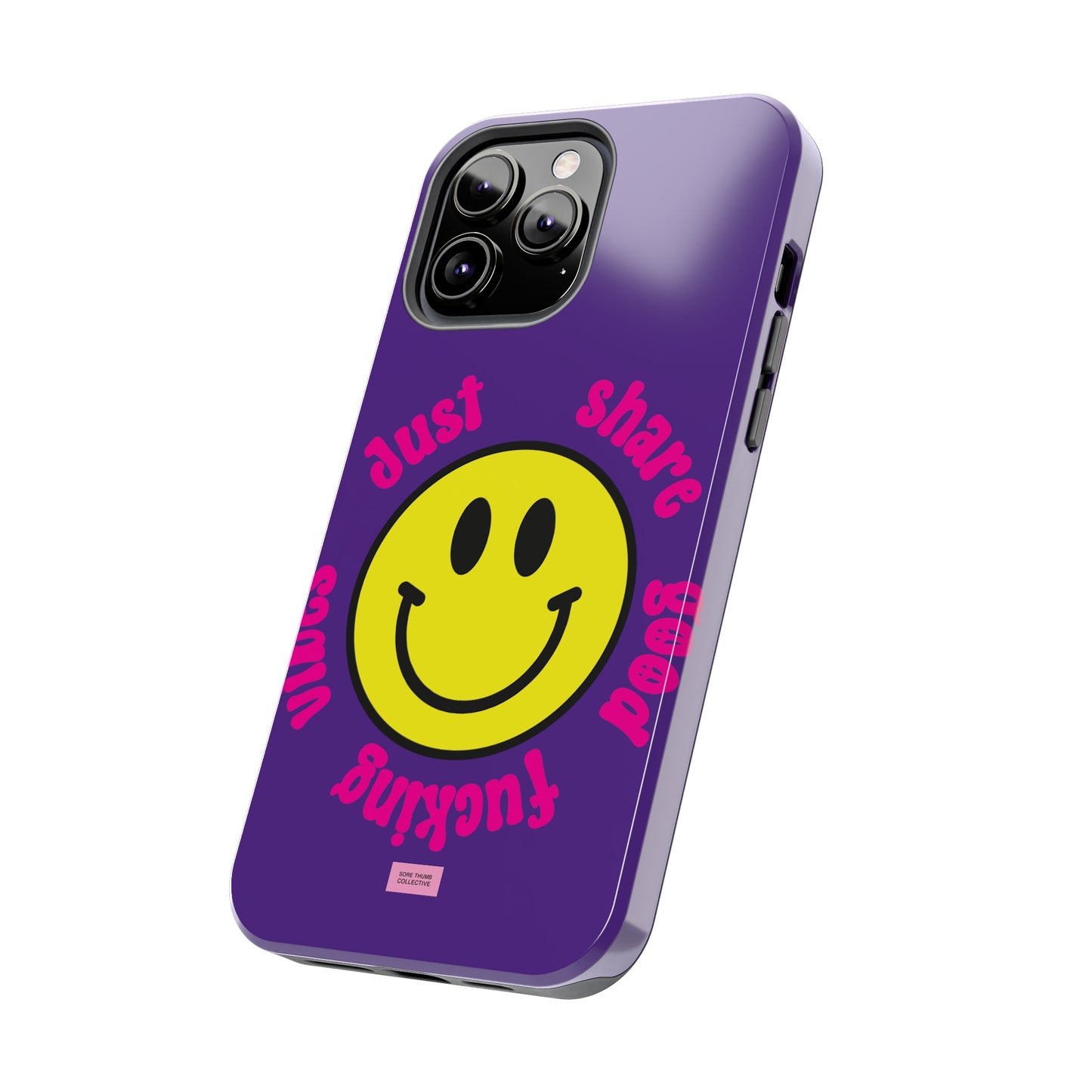 Just Share Good Vibes Smiley Face iPhone Case Cover