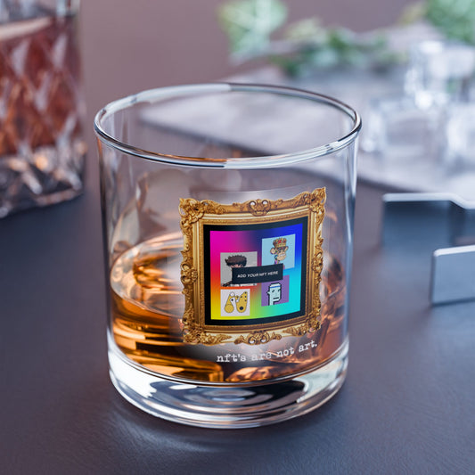 NFT's are not art Custom NFT Japanese Rocks Glass, 10oz