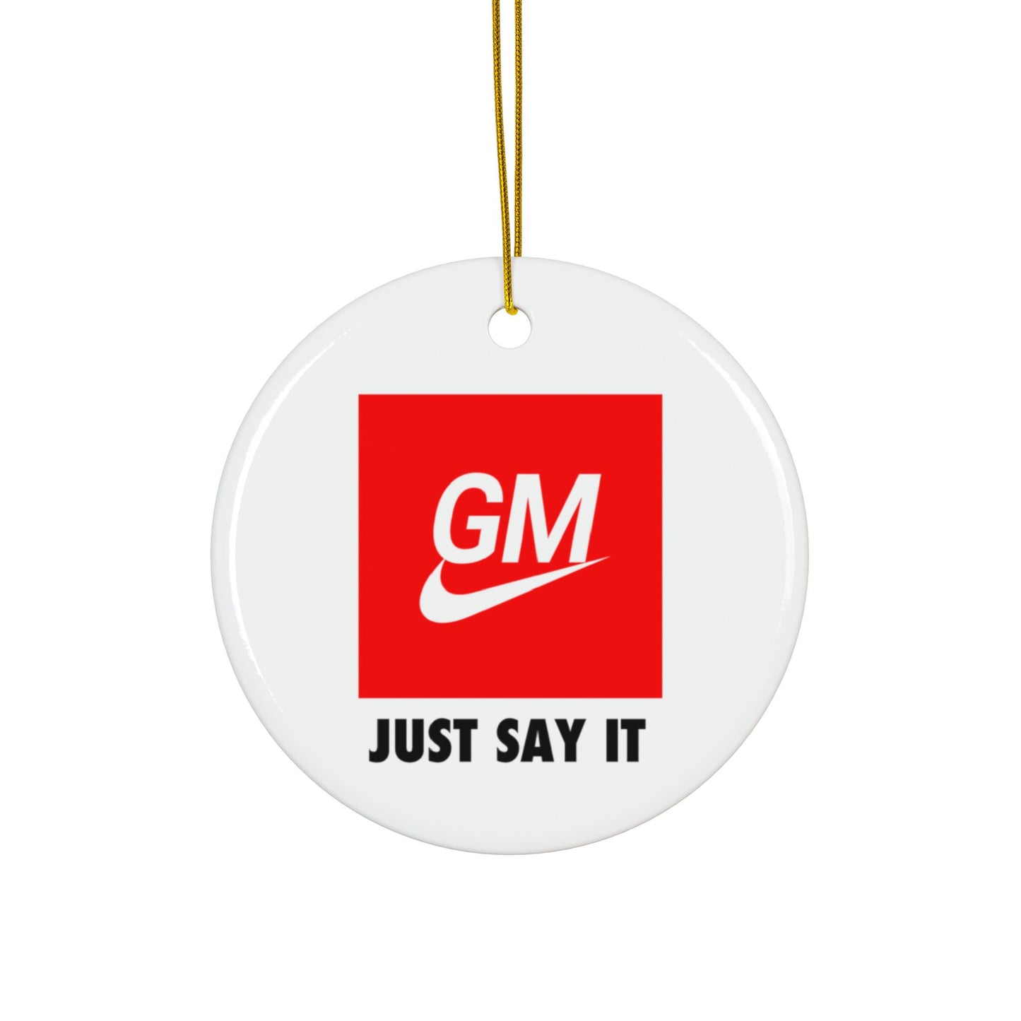 GM Just Say It Crypto Christmas Decoration