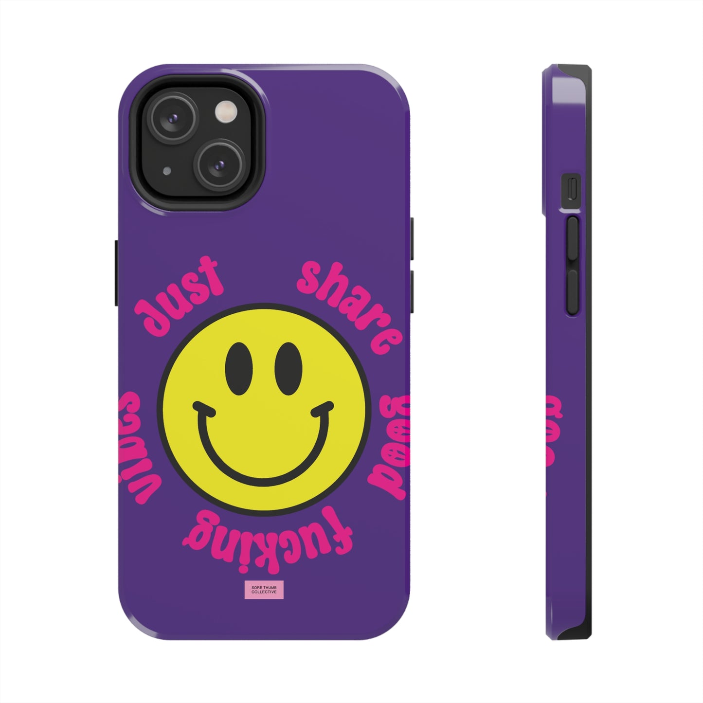 Just Share Good Vibes Smiley Face iPhone Case Cover