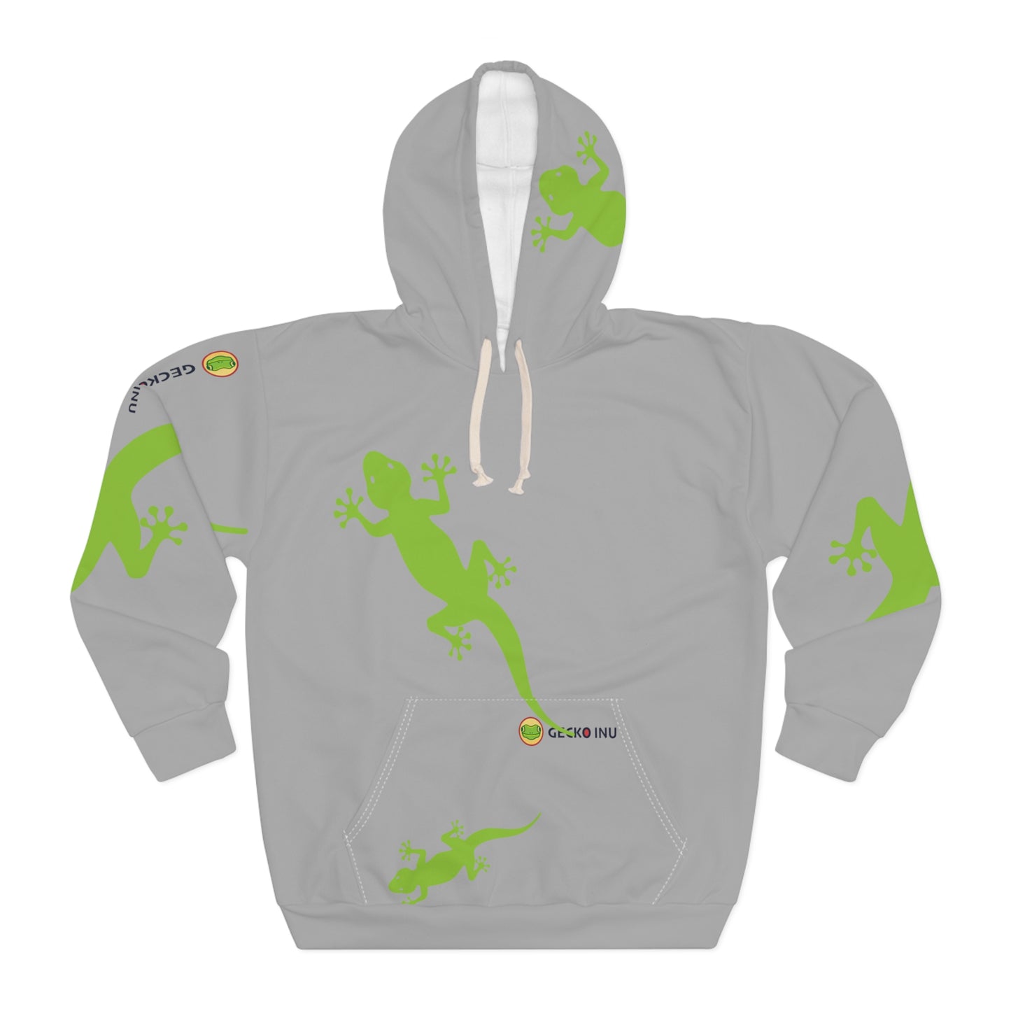 Gecko Inu print hoody Grey