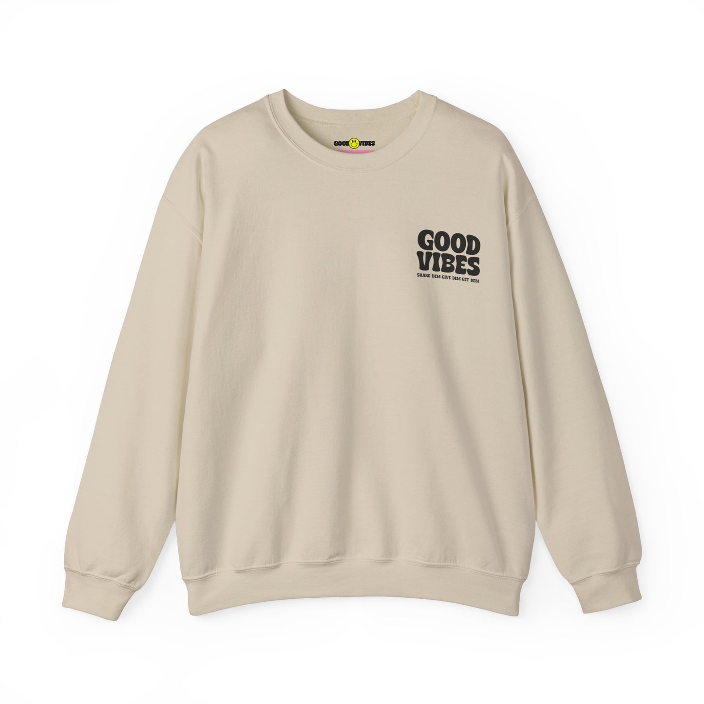 Good Vibes Sweatshirt | Bold Graphics, Positive Energy & Spiritual Style in Brights, Pastels, & Classic Colors