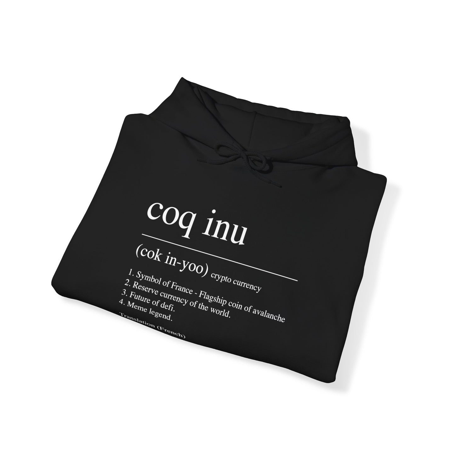 COQ Inu Dictionary definition hooded top