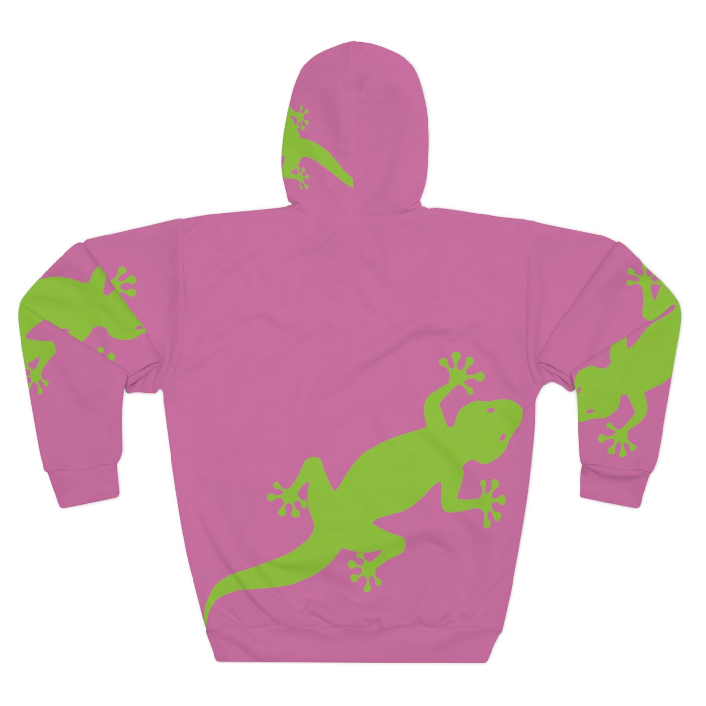 Gecko Inu print hoody pink