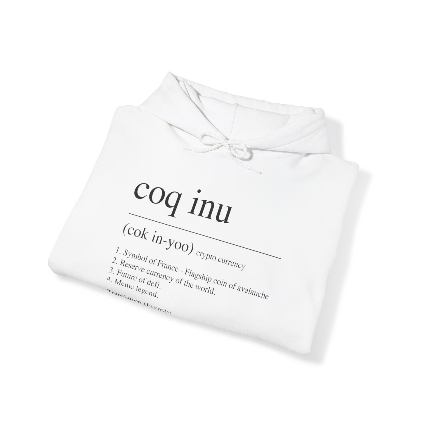 COQ Inu Dictionary definition hooded top